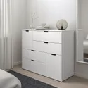IKEA NORDLI НОРДЛИ, комод с 6 ящиками, белый, 120x99 см 692.766.33 фото thumb №2