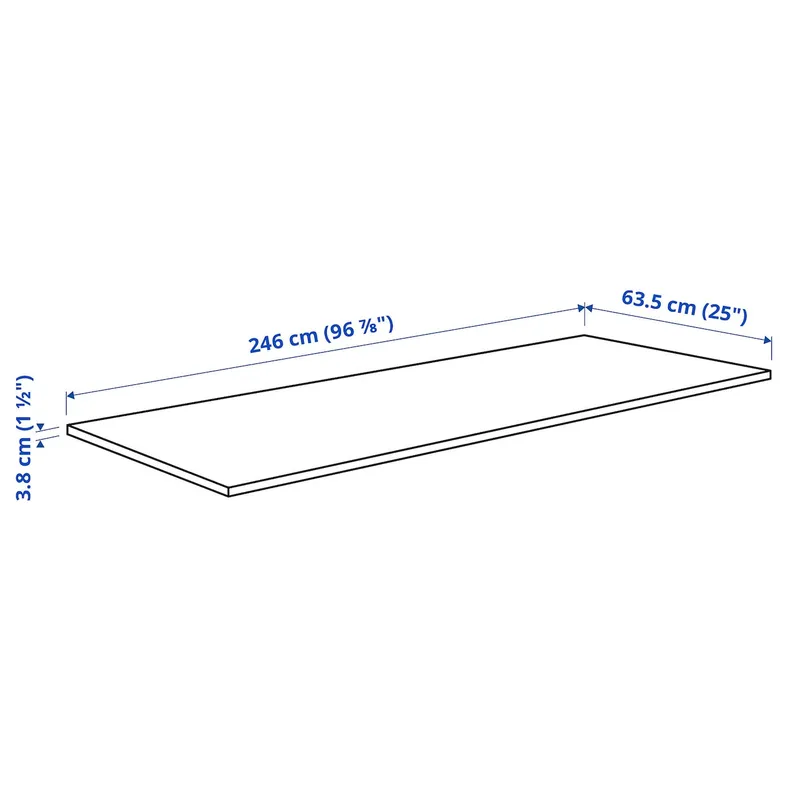 IKEA SÄLJAN СЭЛЬЯН, столешница, светло-серый минерал / ламинат, 246x3,8 см 603.972.05 фото №10