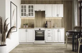 Кухонный гарнитур HALMAR ELIZABETH 240 см : корпус : белый, фасад : белый матовый фото
