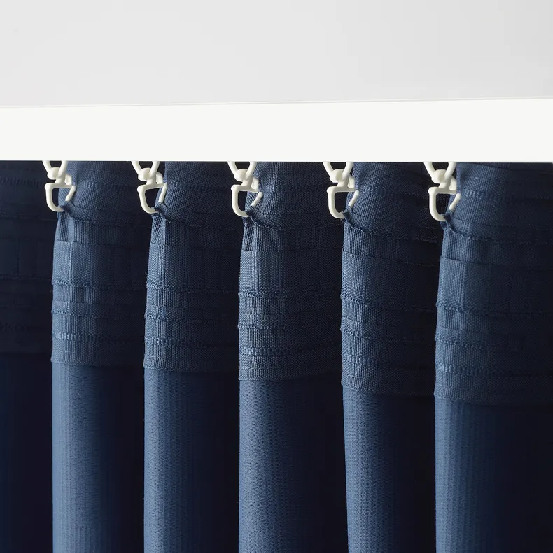 IKEA LAGEROLVON ЛАГЕРОЛЬВОН, затемняющие гардины, 2 шт., голубой, 145x300 см 105.514.02 фото №4