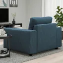 IKEA VIMLE ВІМЛЕ, крісло, з широкими підлокітниками / темно-синій 694.768.73 фото thumb №3