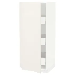 IKEA METOD МЕТОД / MAXIMERA МАКСІМЕРА, висока шафа із шухлядами, білий / ВЕДДІНГЕ білий, 60x60x140 см 193.542.37 фото