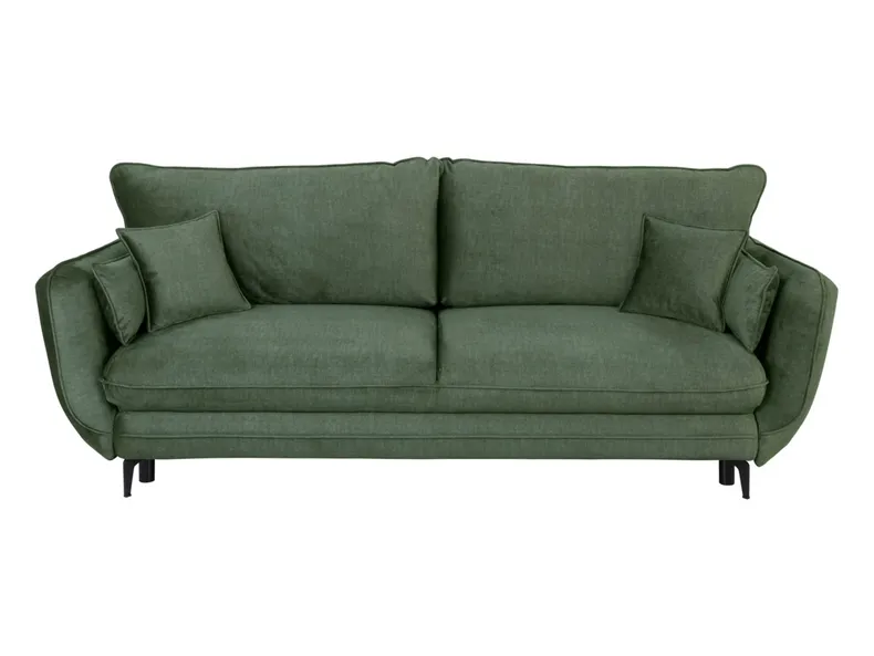BRW Трехместный диван-кровать Sarius с велюровым ящиком зеленого цвета SO3-SARIUS-LX-3DL-GA_BBF2D2 фото №1