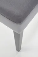Кухонний стілець оксамитовий HALMAR Sorbus Velvet, оббивка - сірий / ніжки - масив бука фото thumb №4