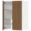 IKEA METOD МЕТОД, навесной шкаф д / вытяжки / полка / дверь, белый / Имитация коричневого ореха, 60x80 см 095.189.27 фото thumb №1