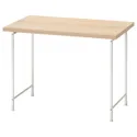 IKEA LINNMON ЛИННМОН / SPÄND СПЭНД, письменный стол, Дуб, окрашенный в белый/белый цвет, 100x60 см 095.638.68 фото thumb №1