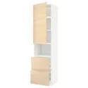 IKEA METOD МЕТОД / MAXIMERA МАКСИМЕРА, высокий шкаф д / СВЧ / дверца / 2ящика, белый / аскерсундский узор светлый ясень, 60x60x240 см 394.606.37 фото thumb №1