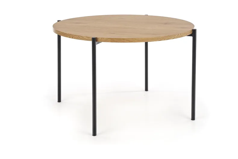 Круглий стіл HALMAR MORGAN 120x120 см дуб золотистий / чорний фото №3