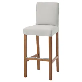 IKEA BERGMUND БЕРГМУНД, стул барный, имит. дуб / орста светло-серый, 75 см 593.881.36 фото