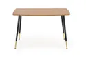 Кухонний стіл HALMAR TRIPOLIS 120x70 см, стільниця - дуб золотий, ніжки - чорні фото thumb №9