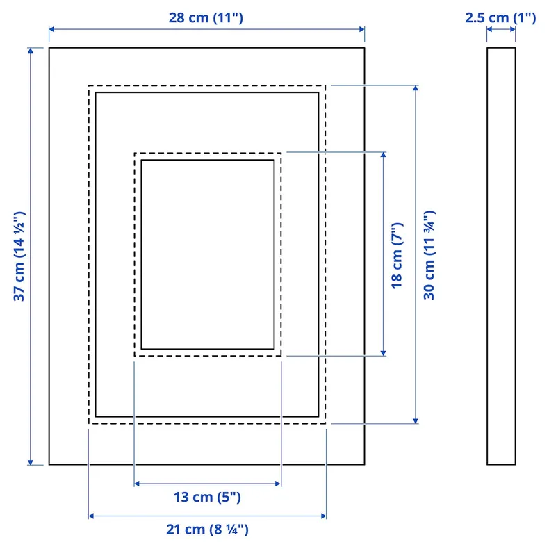 IKEA EDSBRUK ЭДСБРУК, рама, чёрный цвет, 21x30 см 804.276.21 фото №4