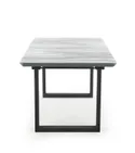 Обідній стіл розкладний HALMAR MARLEY 160-200x90 см, стільниця - білий мармур / попелясто-сірий, ніжки - чорні фото thumb №11