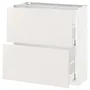 IKEA METOD МЕТОД / MAXIMERA МАКСИМЕРА, напольный шкаф с 2 ящиками, белый / белый, 80x37 см 390.514.99 фото