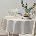 IKEA TAGGSIMPA ТАГГСИМПА, скатерть, белый / бежевый круг, 150 см 405.593.88 фото thumb №3