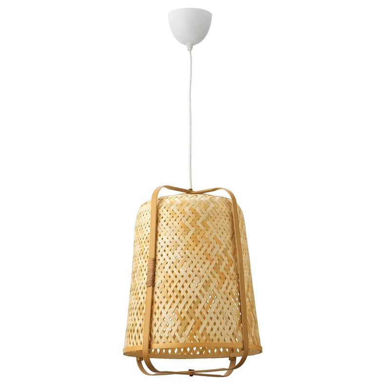 IKEA KNIXHULT КНІКСХУЛЬТ, підвісний світильник, бамбук / ручна робота, 40 см 404.048.86 фото №1
