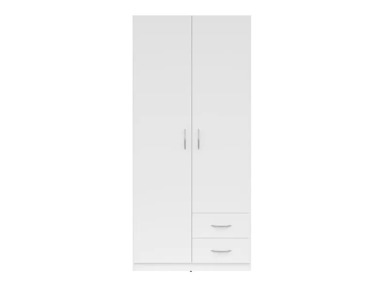 BRW Casao 91 см двухдверный шкаф с ящиками белый, белый SZF2D2S-BI/TX фото №2