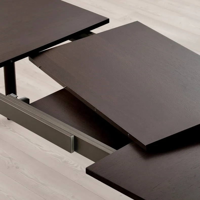 IKEA STRANDTORP СТРАНДТОРП, раздвижной стол, коричневый, 150 / 205 / 260x95 см 803.885.87 фото №6