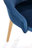 Кухонный стул HALMAR TOLEDO 2 дуб медовый/темно-синий фото thumb №6