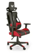 Крісло комп'ютерне офісне обертове HALMAR NITRO, екошкіра / тканина, чорне / червоне фото thumb №1