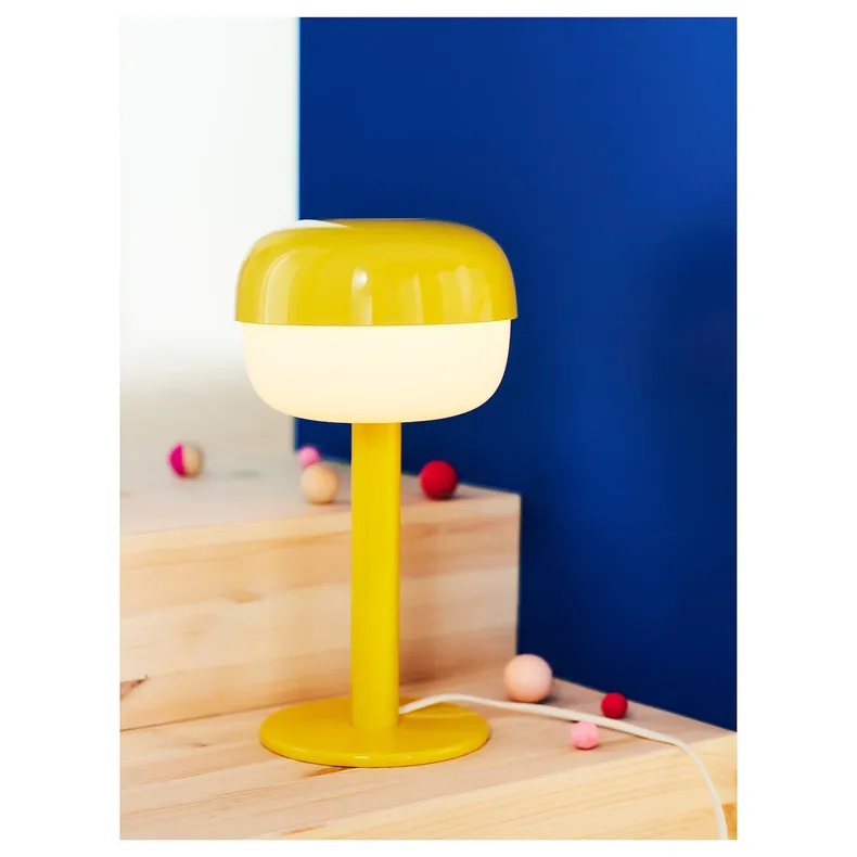 IKEA BLÅSVERK БЛОСВЕРК, лампа настольная, желтый, 36 см 605.479.74 фото №4