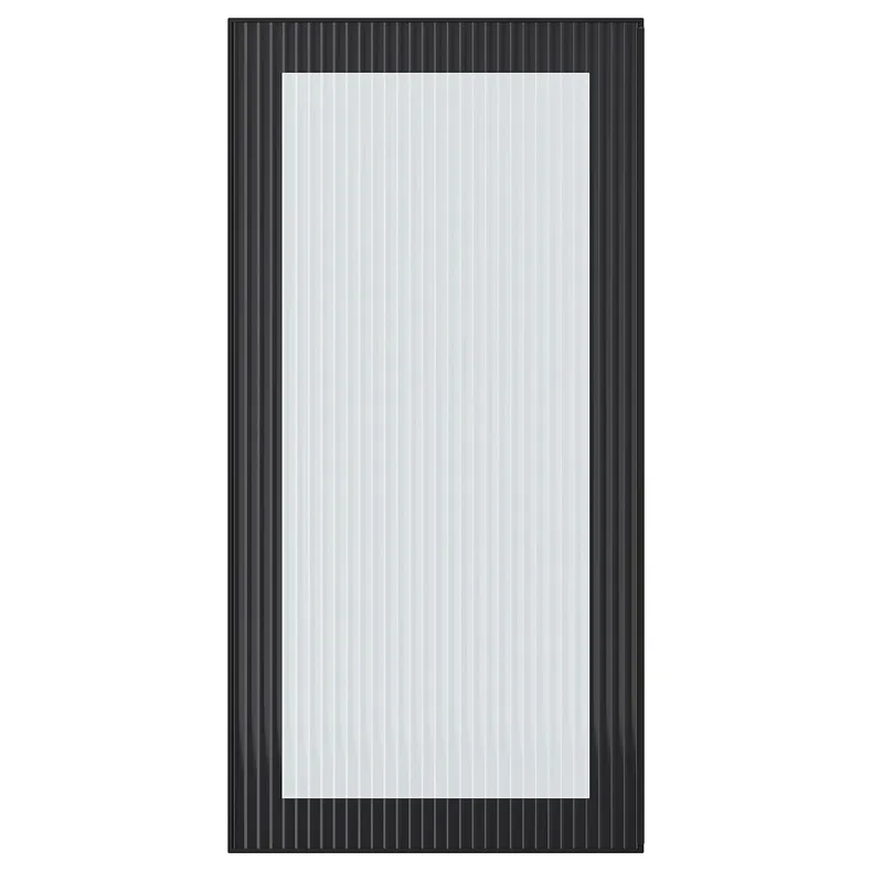 IKEA HEJSTA ХЕЙСТА, скляні дверцята, антрацит / рифлене скло, 40x80 см 805.266.40 фото №1