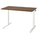 IKEA MITTZON МІТТЗОН, письмовий стіл, горіх / білий, 120x80 см 895.261.03 фото thumb №1