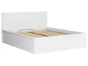 BRW Ліжко Tetrix 160x200 з каркасом і ящиком для зберігання білий глянцевий, білий глянець LOZ/160/B-BIP фото thumb №1