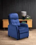 Крісло реклайнер м'яке розкладне HALMAR FELIPE 2, темно-синій фото thumb №2