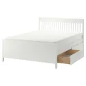 IKEA IDANÄS ІДАНЕС, каркас ліжка з відділ д / зберігання, білий / Лейрсунд, 140x200 см 193.922.20 фото thumb №1