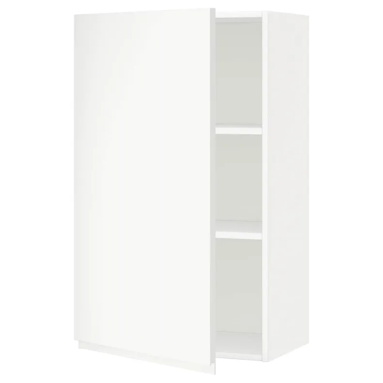 IKEA METOD МЕТОД, навесной шкаф с полками, белый / Воксторп матовый белый, 60x100 см 694.544.23 фото №1