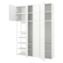 IKEA PLATSA ПЛАТСА, гардероб, 11 дверцят, білий / Fonnes white, 200x42x261 см 494.374.15 фото thumb №1