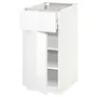 IKEA METOD МЕТОД / MAXIMERA МАКСИМЕРА, напольный шкаф с ящиком / дверцей, белый / Рингхульт белый, 40x60 см 394.591.44 фото