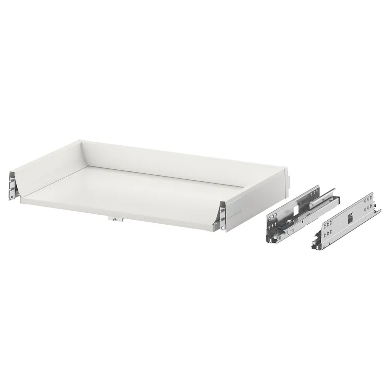IKEA EXCEPTIONELL ЭКСЕПТИОНЕЛЛЬ, низкий ящик с нажимным механизмом, белый, 60x37 см 204.478.15 фото №1