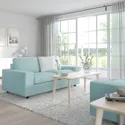 IKEA VIMLE ВІМЛЕ, 2-місний диван, з широкими підлокітниками/САКСЕМАРА світло-синій 994.005.51 фото thumb №2