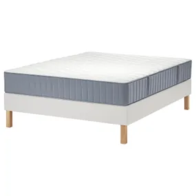 IKEA LYNGÖR ЛЮНГЕР, диван-ліжко, Vågstranda тверда/світло-блакитна біла, 180x200 см 195.541.99 фото