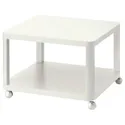 IKEA TINGBY ТИНГБИ, стол приставной на колесиках, белый, 64x64 см 202.959.25 фото thumb №1