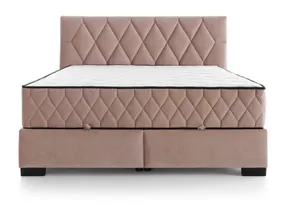 BRW Кровать двуспальная с 2 матрасами и подъемным механизмом BRW REVE 160x200 см, розовый LO_KT-REVE-160X200-G2-AMON_21 фото