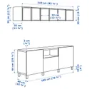 IKEA BESTÅ БЕСТО / EKET ЕКЕТ, комбінація шаф для телевізора, чорний коричневий темно-сірий / горіховий, 210x42x220 см 194.927.76 фото thumb №5