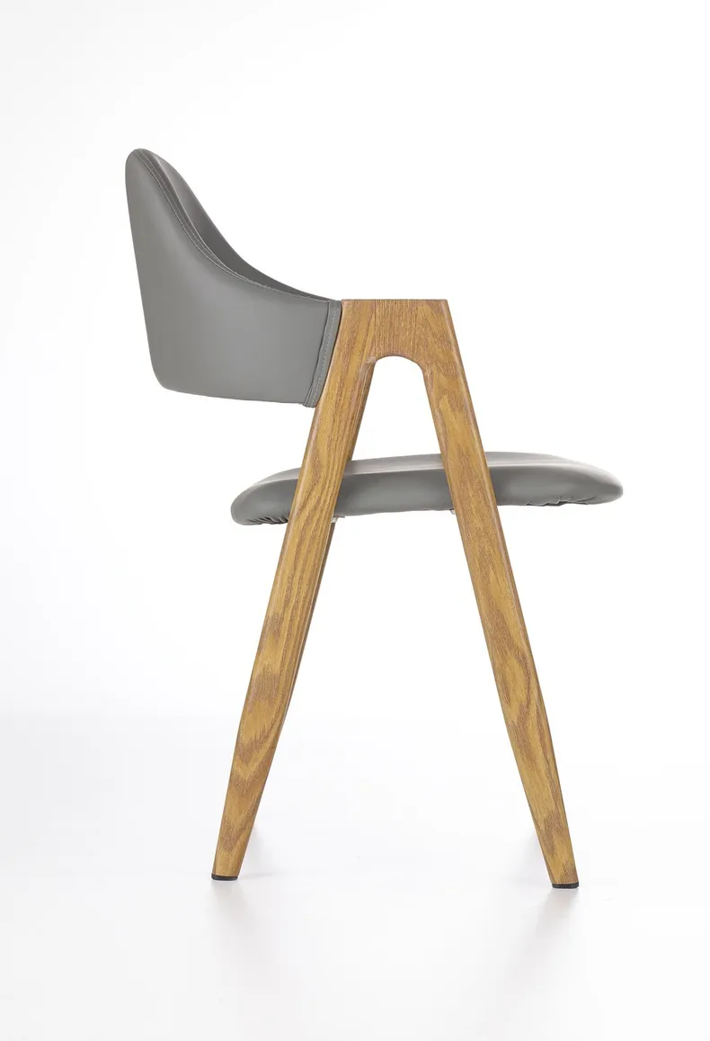 Кухонный стул HALMAR K247 серый, медовый дуб фото №3