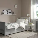 IKEA SMYGA СМИГА, каркас кровати с ящиками, светло-серый, 90x200 см 594.441.42 фото thumb №2