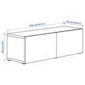 IKEA BESTÅ БЕСТО, стеллаж с дверьми, белый / светло-серый, 120x42x38 см 194.262.01 фото thumb №3