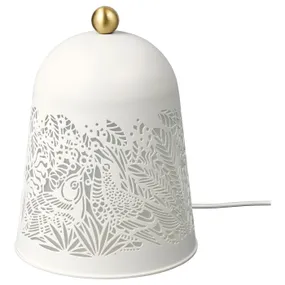 IKEA SOLSKUR СОЛЬСКУР, настольная лампа, светодиодная, белый / латунный цвет 104.245.17 фото
