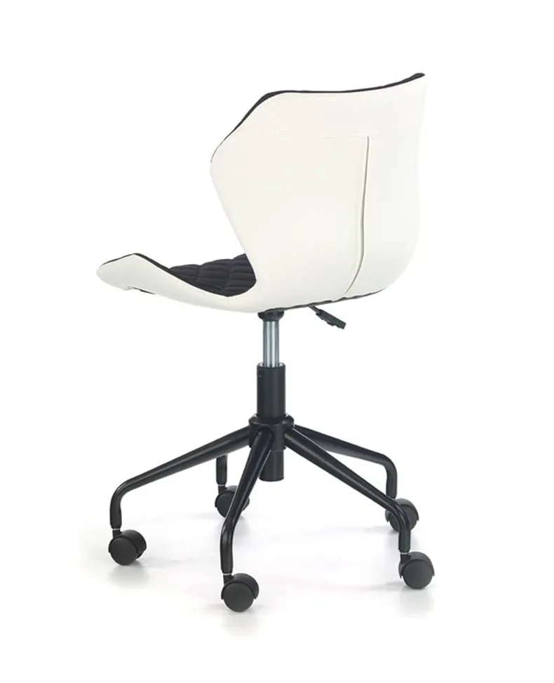 Крісло комп'ютерне офісне обертове HALMAR MATRIX білий/чорний, тканина фото №2