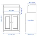 IKEA HAUGA ХАУГА, шкаф с 2 дверьми, белый, 70x116 см 004.150.52 фото thumb №9