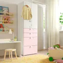 IKEA SMÅSTAD СМОСТАД / PLATSA ПЛАТСА, гардероб, білий блідо-рожевий/з 4 шухлядами, 60x57x181 см 194.309.05 фото thumb №6