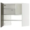 IKEA METOD МЕТОД, настінн шаф д/витяжки з полиц/дверц, білий/хавсторп коричневий/бежевий, 60x60 см 995.586.50 фото thumb №1