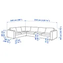 IKEA VIMLE ВИМЛЕ, 5-местный угловой диван, с широкими подлокотниками/охлажденный темно-синий 194.366.53 фото thumb №4
