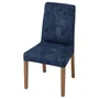 IKEA BERGMUND БЕРГМУНД, стілець, імітація. дуб / квільсфорс темно-синій / блакитний 494.289.77 фото