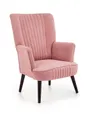 Мягкое кресло бархатное HALMAR DELGADO BLUVEL 52, розовый фото