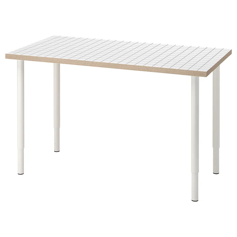IKEA LAGKAPTEN ЛАГКАПТЕН / OLOV ОЛОВ, письмовий стіл, білий антрацит / білий, 120x60 см 695.084.16 фото №1